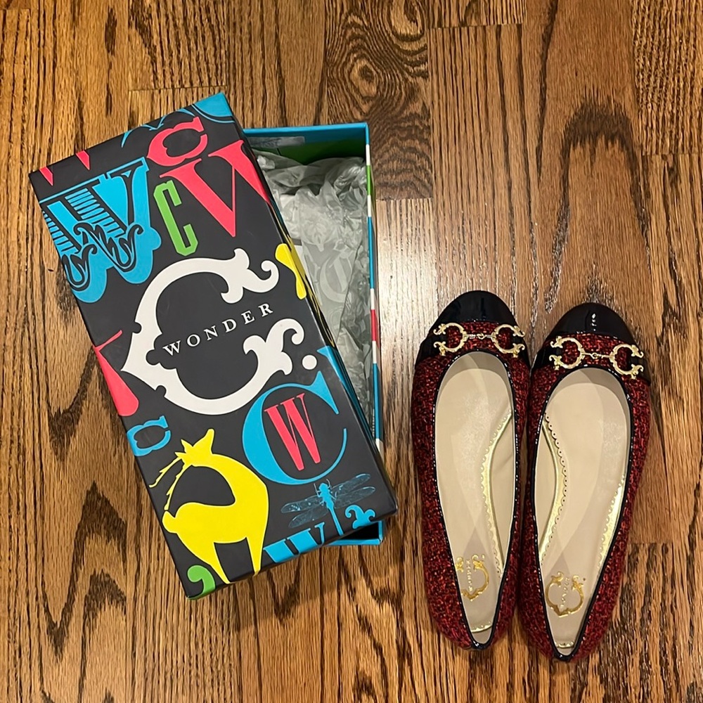 Brand new C. Wonder tweed flats size 8